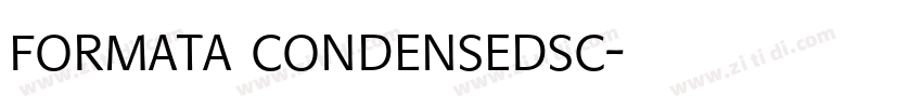 formata condensedsc字体转换